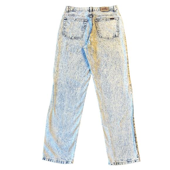 VINTAGE 80s BRITTANIA ACID STONE WASH DENIM LIGHT BLUE JEANS SIZE 31 W x 31 L - Picture 2 of 16
